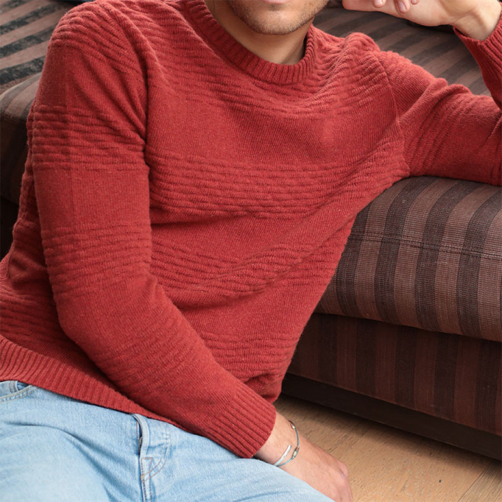 Pull Col Rond Brique Out Of Ireland