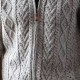 Inis Crafts Heather Beige Zipped Cardigan