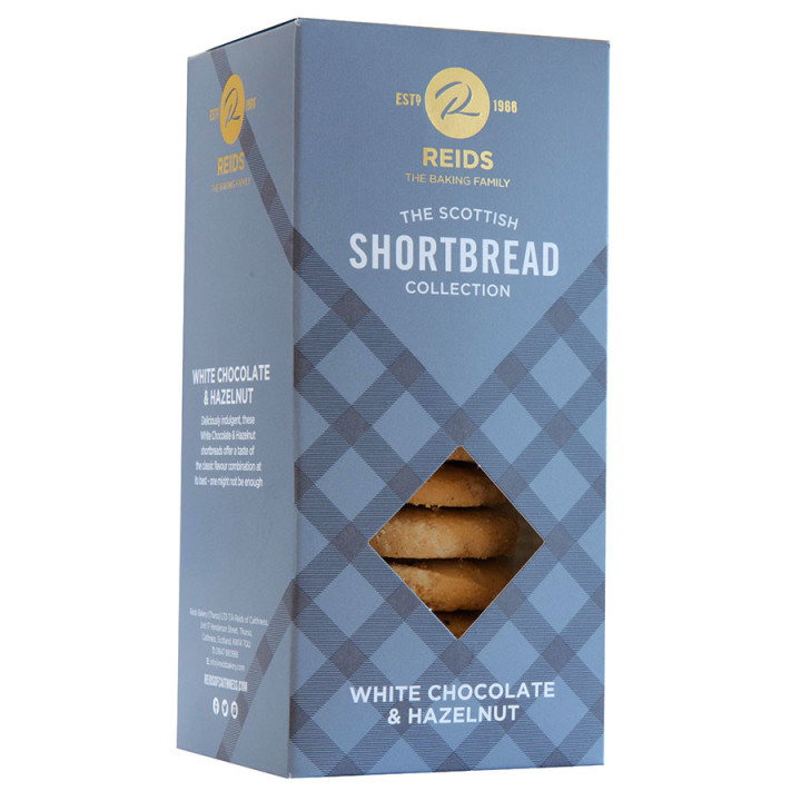 Reids White Chocolate & Hazelnut Shortbread 150g
