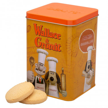 Boîte Metal Orange Shortbreads Wallace & Gromit Dean's 300g