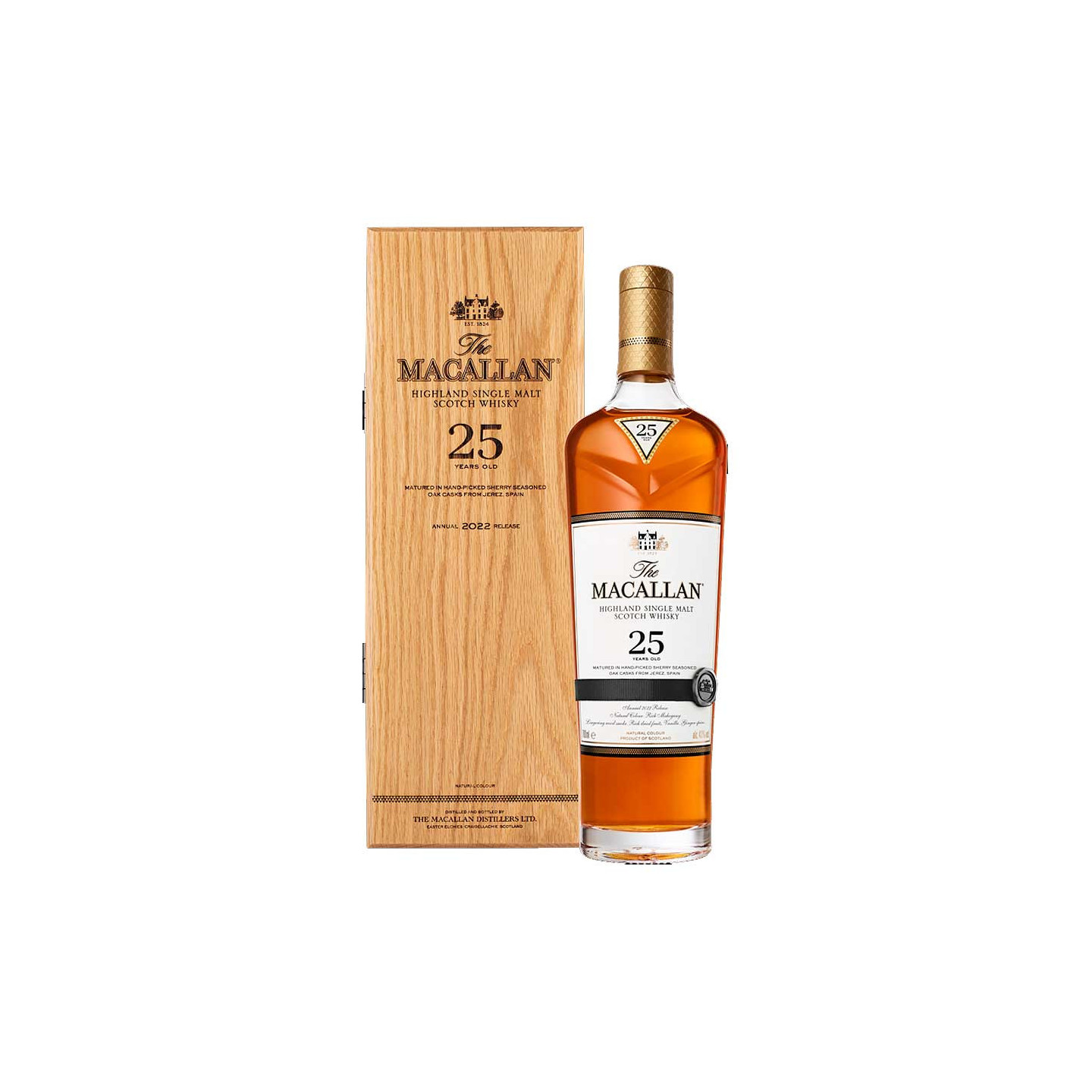 Macallan 25 Years Old Sherry Oak 70cl 43° - Le Comptoir Irlandais