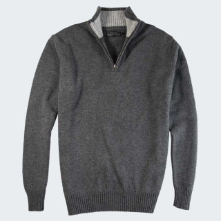 Pull Col Demi-Zip Gris Foncé Celtic Alliance