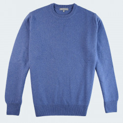 Best Yarn Denim Blue Round Neck Sweater