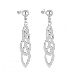 Boucles d'Oreilles Longues Entrelacs Keltiek