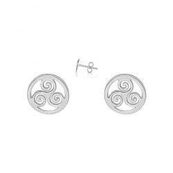 Boucles d'Oreilles Bouton Triskell Keltiek