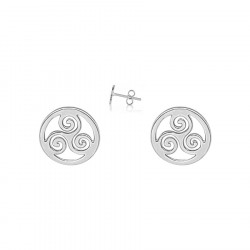 Boucles d'Oreilles Bouton Triskell Keltiek