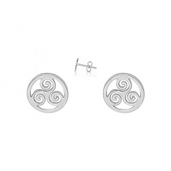 Keltiek Circle Triskel Earrings