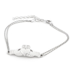 Breloque Cœur Avec Drapeau Irlandais - En Acier Inoxydable - Trou 4,8-5 Mm - Pour Bracelets à Breloques - Cadeau Saint-Valentin, Fête Des Mères