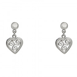Keltiek Heart and Triskel Earrings