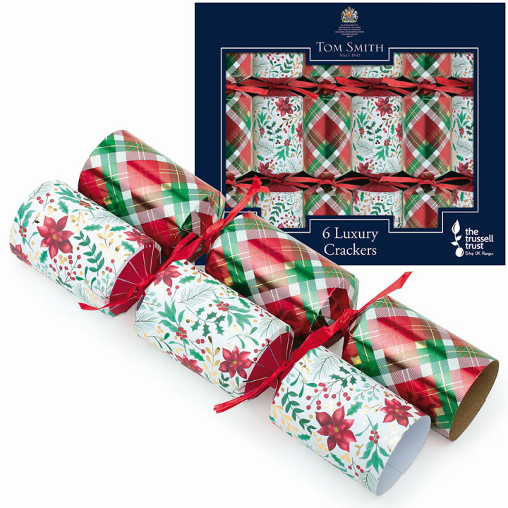 Tom Smith Mini Luxury Tartan Party Crackers x6