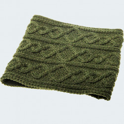 Aran Woollen Mills Green Diamond Snood