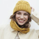 Aran Woollen Mills Mustard Diamond Snood