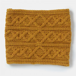 Aran Woollen Mills Mustard Diamond Snood