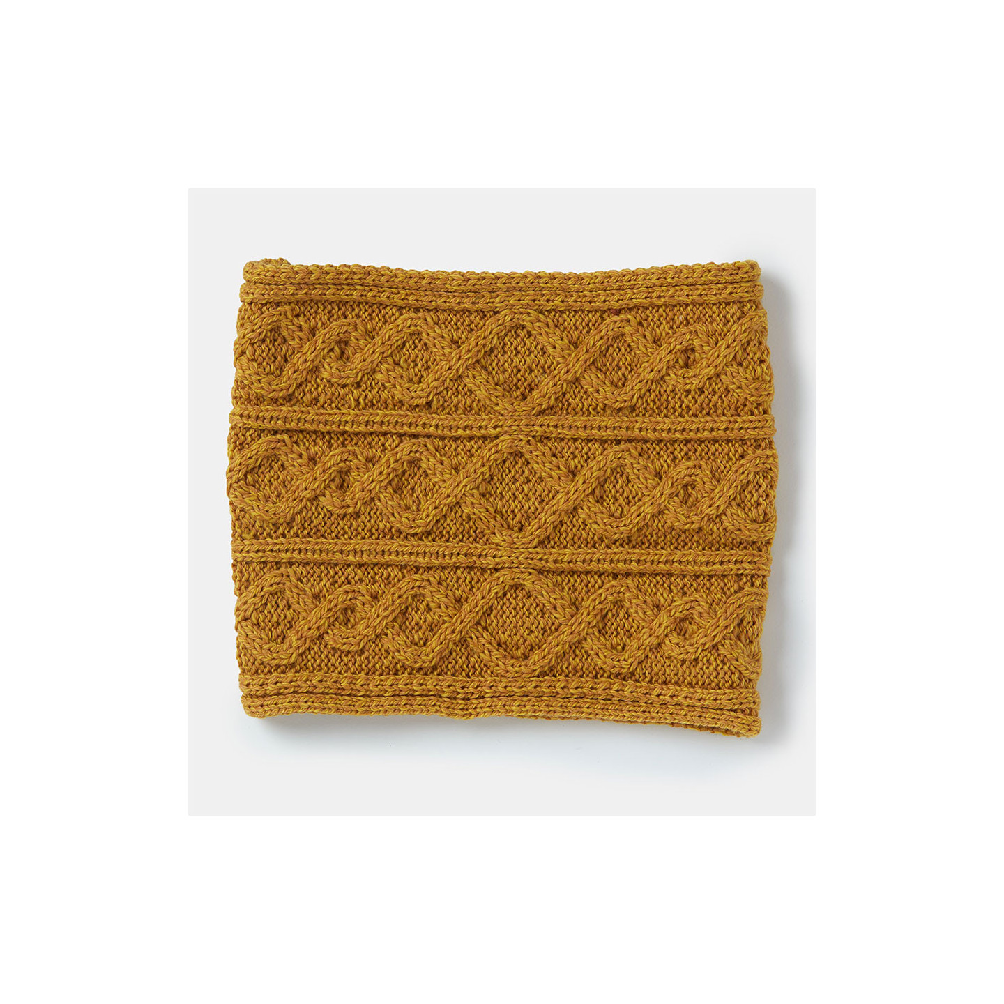 Aran Woollen Mills Mustard Diamond Snood