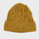 Aran Woollen Mills Mustard Diamond Beanie