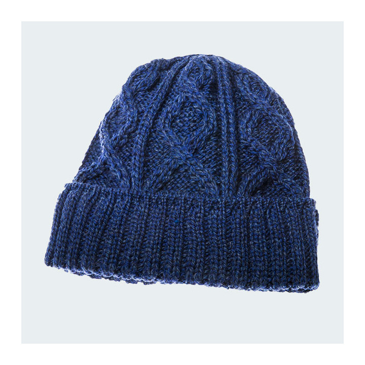 Aran Woollen Mills Blue Diamond Beanie