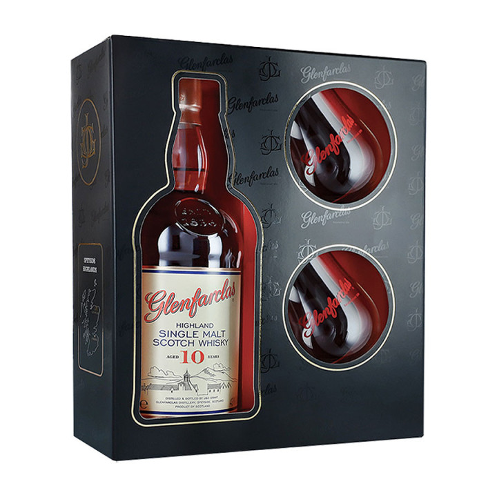 Coffret Glenfarclas 10 ans 70cl 40° + 2 Verres