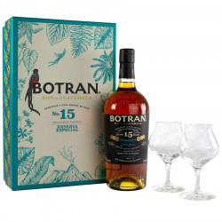 Coffret Botran 15 ans Solera 70cl 40° + 2 Verres