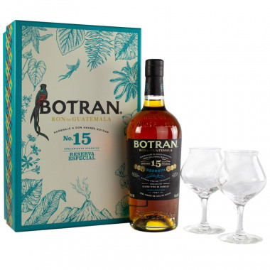 Botran 15 Years Solera 70cl 40° + 2 Glasses