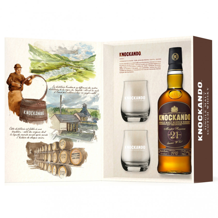 Coffret Cadeau Whisky LAGAVULIN 8 ans + 2 verres