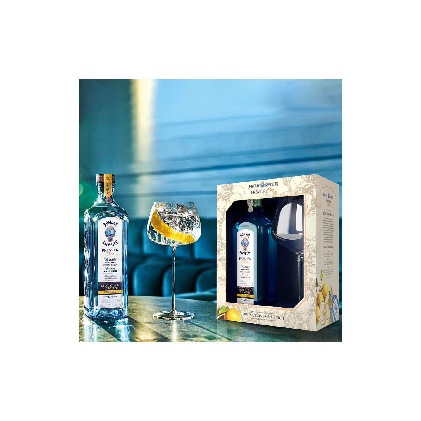 Bombay Sapphire Premier Cru + Glass 70cl 47°