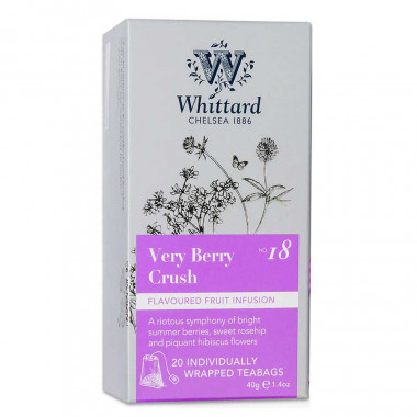 Whittard of Chelsea Very Berry Crush Fruit Infusion 20 Tea Bags 40g