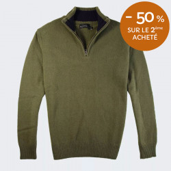Pull Col Demi-Zip Vert Celtic Alliance