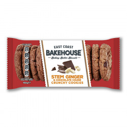Cookies chunk choc & ginger 160g east coast bakehouse