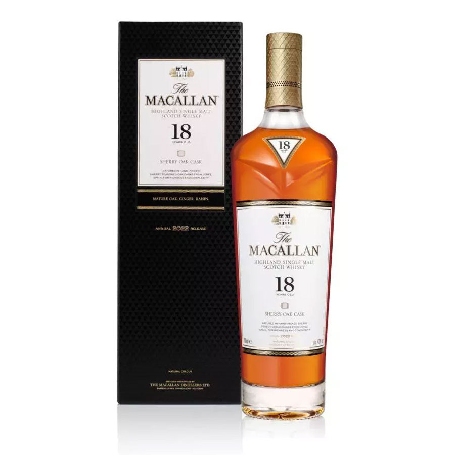 Whisky Macallan 18 ans Sherry Oak 70cl 43° - Speyside - Le Comptoir  Irlandais