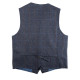 Gilet laine melangee carr navy