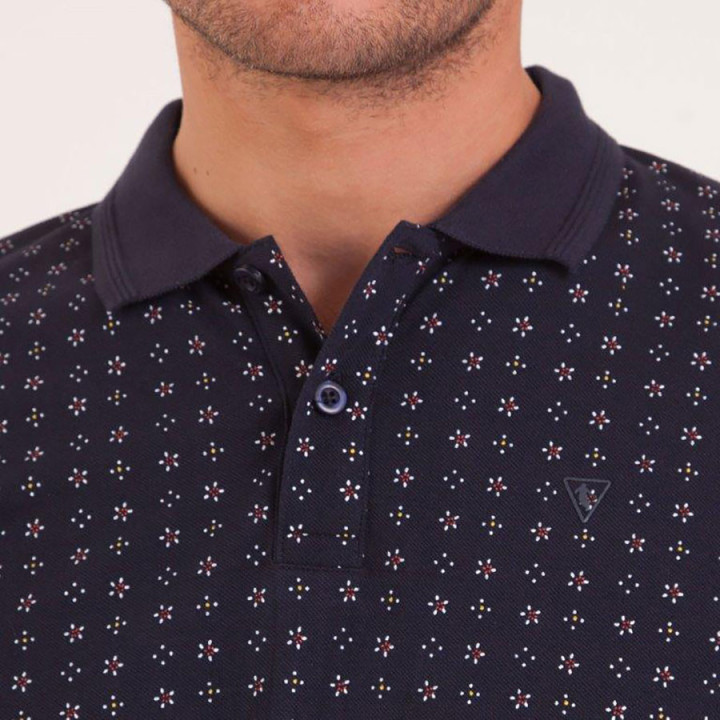 Polo Fleurs Marine Cambérabéro