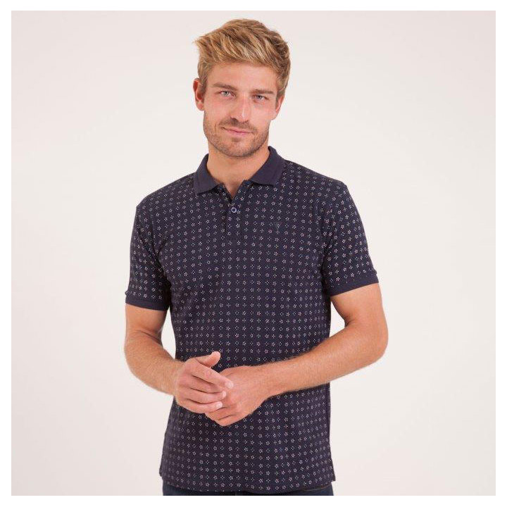 Polo Fleurs Marine Cambérabéro