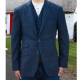 Emerald Isle Weaving Navy Wool Blend Jacket