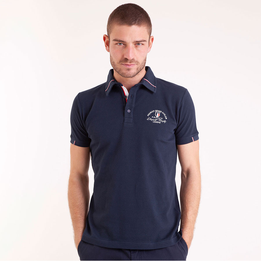 Camberabero Navy Elegant Rugby Polo Shirt - Rugby polo shirts - Le ...