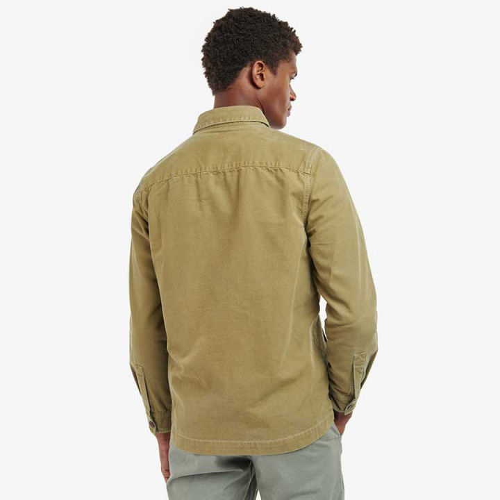 Barbour Olive Washed Bleached Overshirt