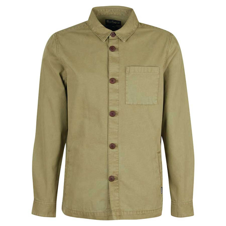 Barbour Olive Washed Bleached Overshirt