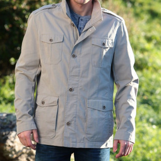 Out Of Ireland Cream Canvas Safari Jacket