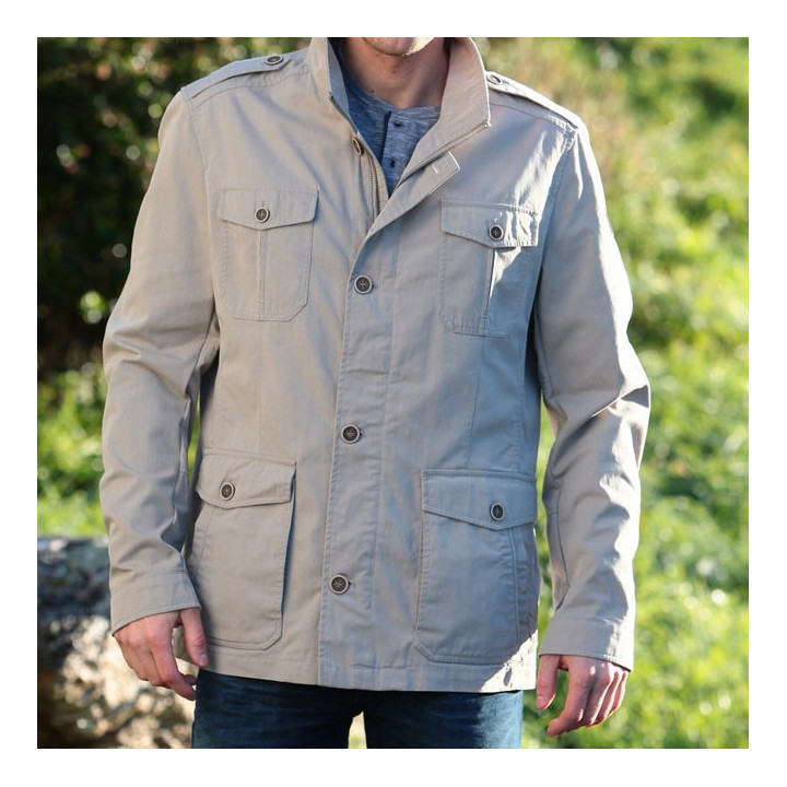 Out Of Ireland Cream Canvas Safari Jacket