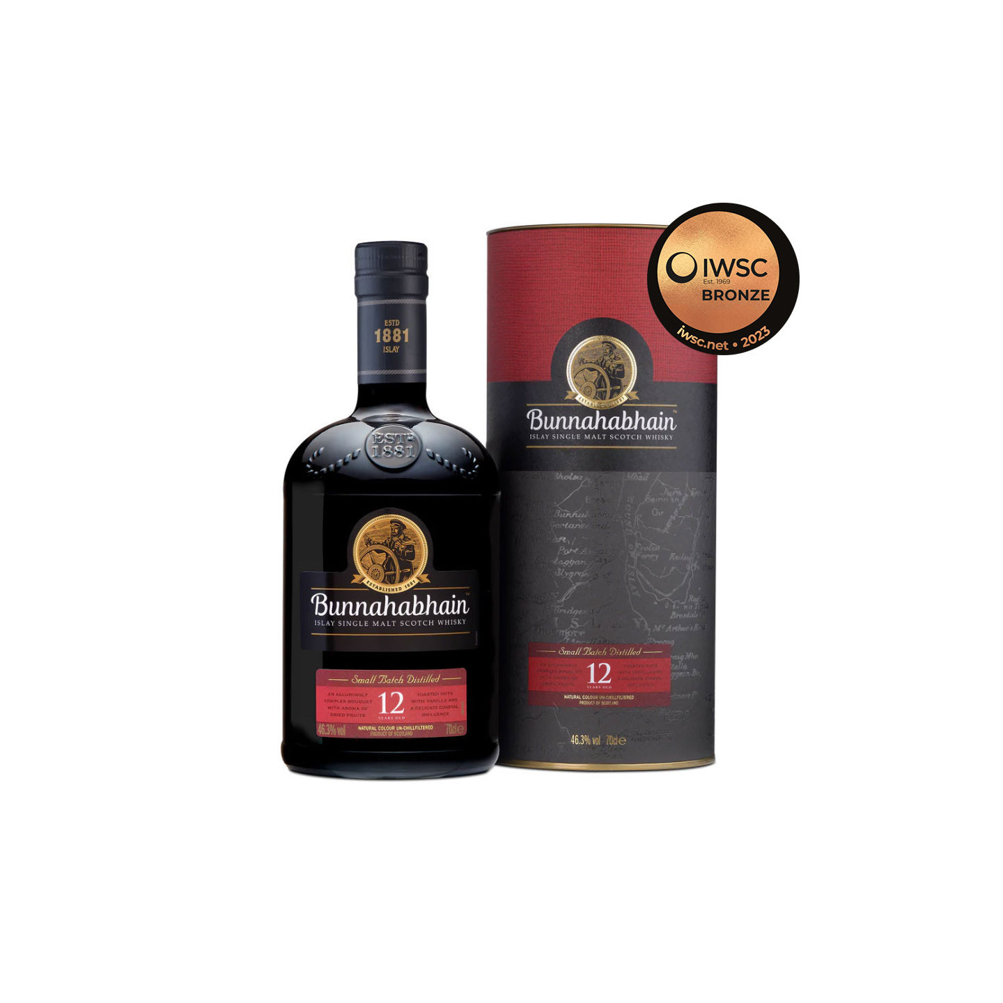Bunnahabhain 12 Years Old Un-chillfiltered 70cl 46.3° - Le