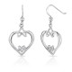 Heart and Knot Silver Earrings