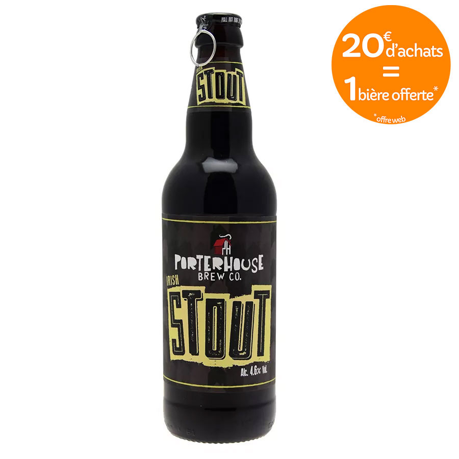 Porterhouse Irish Stout 50cl 4.6° Bières brunes Le Comptoir Irlandais