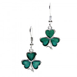 Boucles d'Oreilles Trèfle Vert