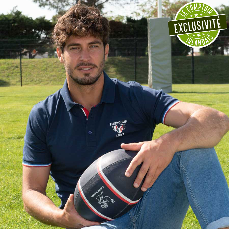 Polo France Rugby x Rugby World Cup 2023 manches longues bleu homme