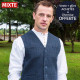 Emerald Isle Weaving Blue Tweed Waistcoat