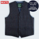 Gilet laine melangee carr navy