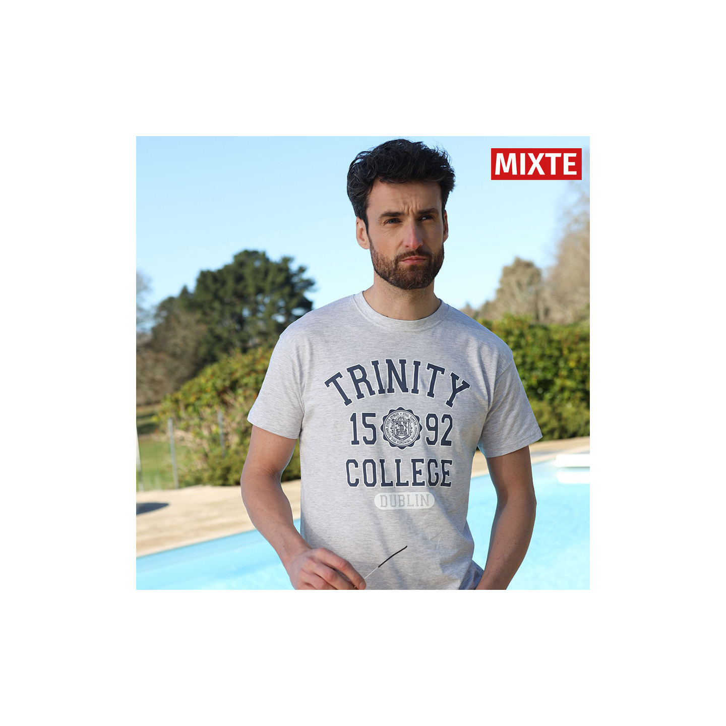 T-shirt Trinity College Gris
