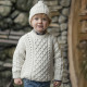 Pull Enfant Supersoft Col Rond Ecru Aran Woollen Mills