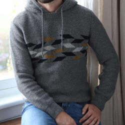 Out Of Ireland Grey Checkered Hoodie