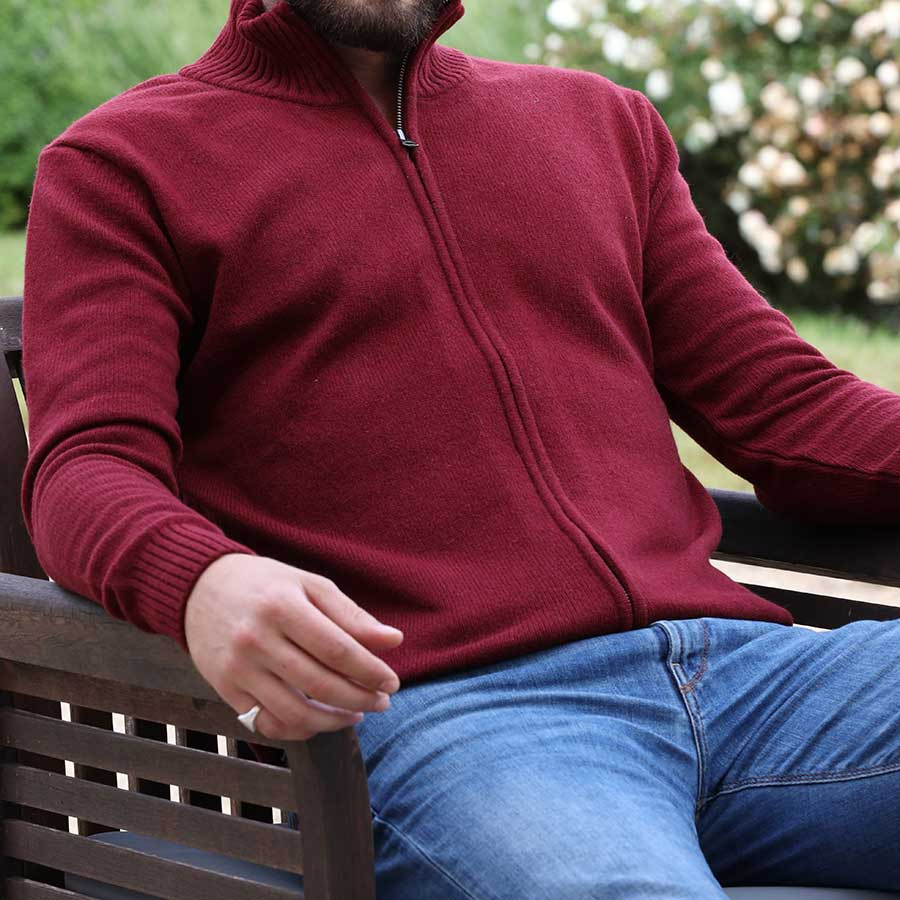 gilet homme rouge bordeaux