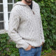 Inis Crafts Heather Beige Hooded Sweater